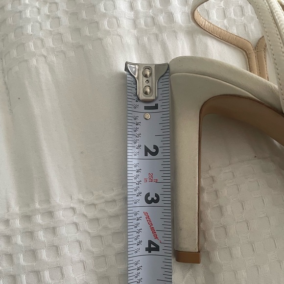 Jimmy Choo White Satin Heels Lilah 100 Satin Sandals - Wedding Bride Shoes - Picture 9 of 16